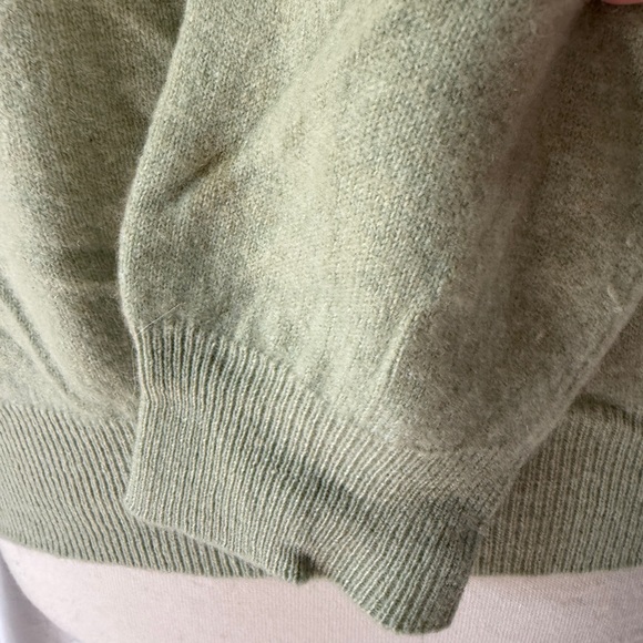 Club Room Fuzzy Cashmere V-Neck, Men’s L. Mint Green - Picture 5 of 10